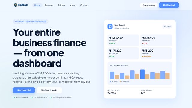 FinKhata homepage