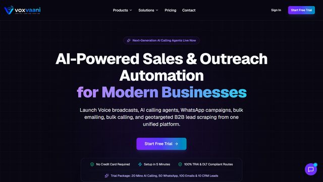 VoxVaani homepage